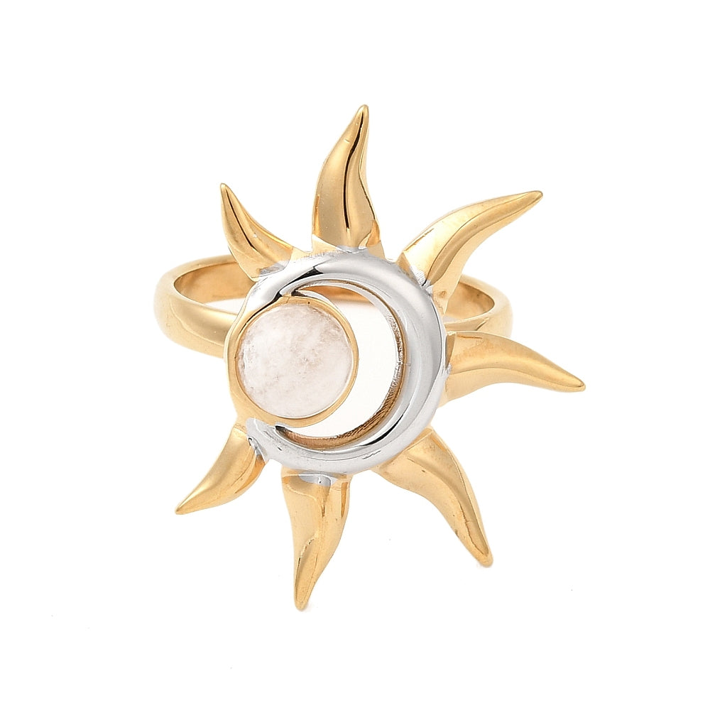Bague soleil pierre de lune
