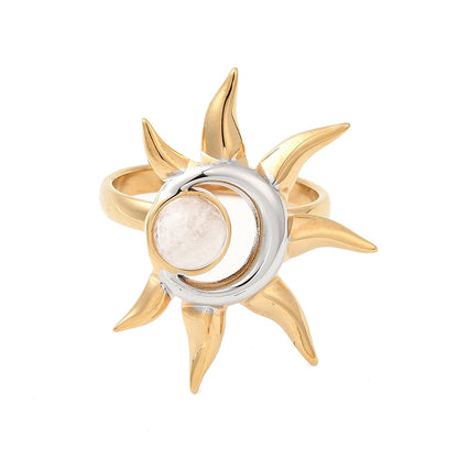 Bague soleil pierre de lune