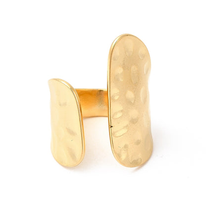 Bague large asymétrique manchette