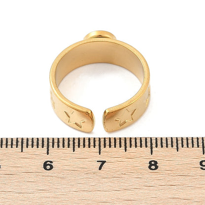 Bague motif étoile pierre naturelle