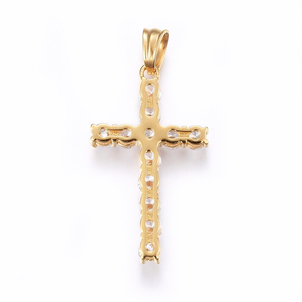 Pendentif croix strass certie