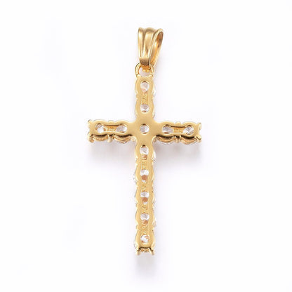 Pendentif croix strass certie