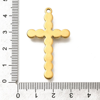 Pendentif croix grand modèle avec strass