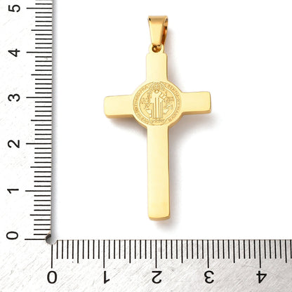 Pendentif croix texte INRI + Jésus