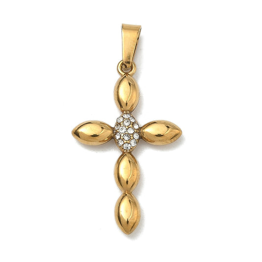 Pendentif croix  grain de riz