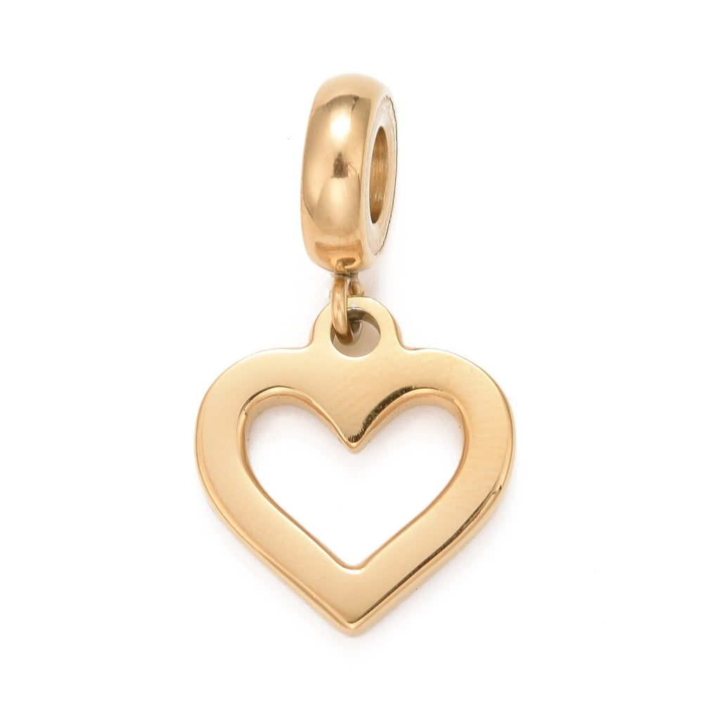 Pendentif cœur strass acier