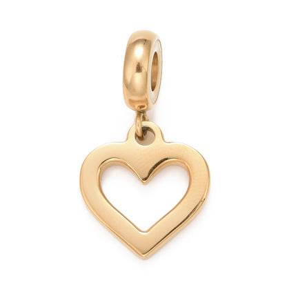 Pendentif cœur strass acier