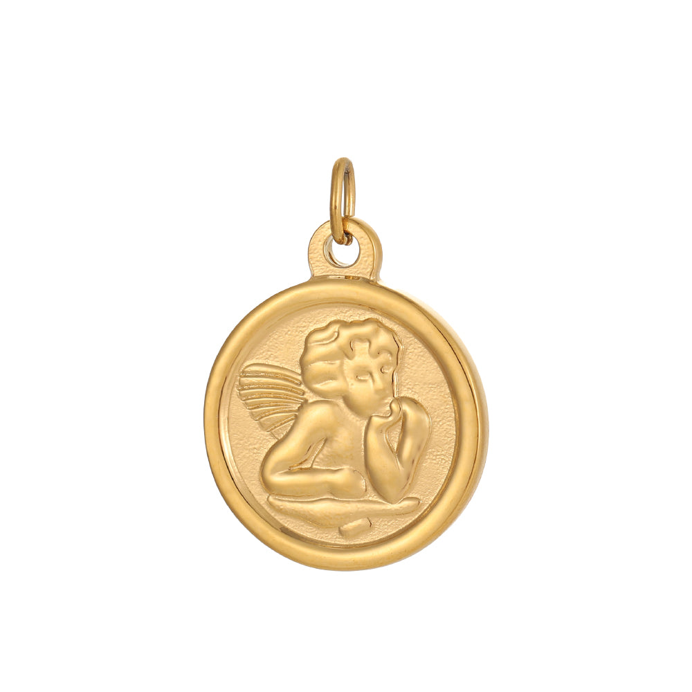 Pendentif Ange médaille or