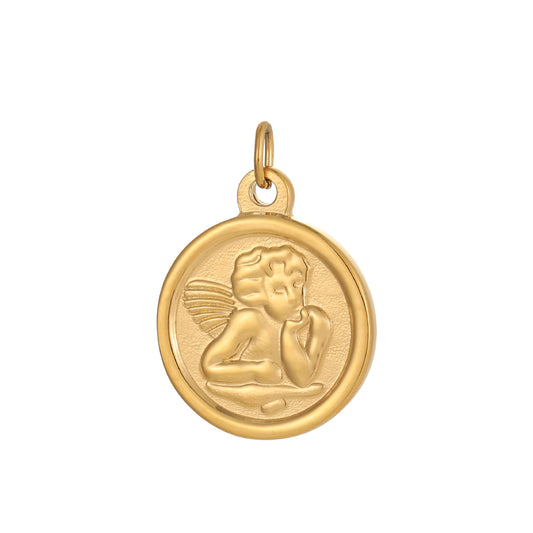 Pendentif Ange médaille or