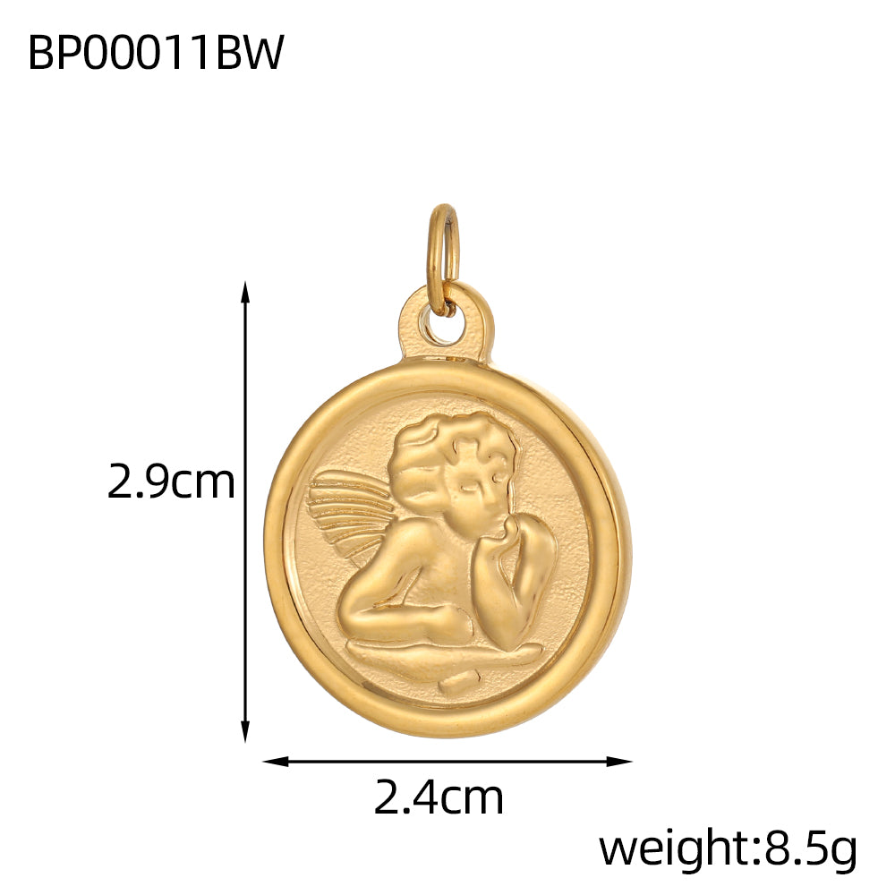 Pendentif Ange médaille or