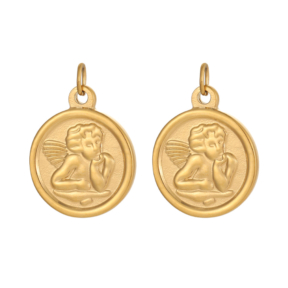 Pendentif Ange médaille or