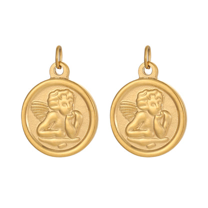 Pendentif Ange médaille or