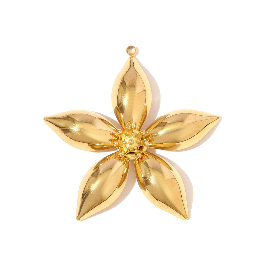 Pendentif jasmin acier inoxydable