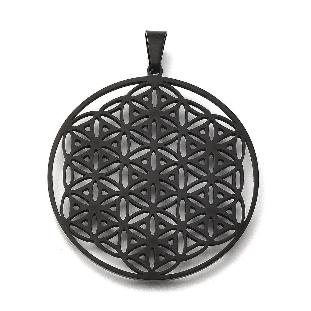 Pendentif fleur de vie acier inoxydable
