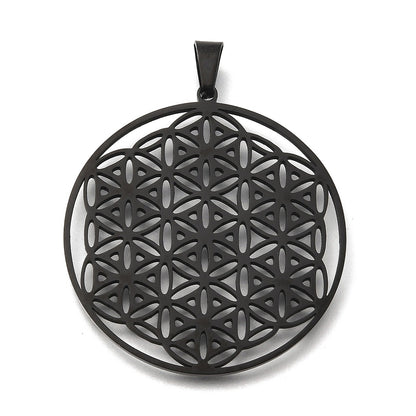 Pendentif fleur de vie acier inoxydable