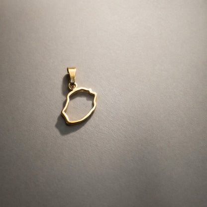 Pendentif carte de l'île de la réunion contour – Trésor Péï – vue 2