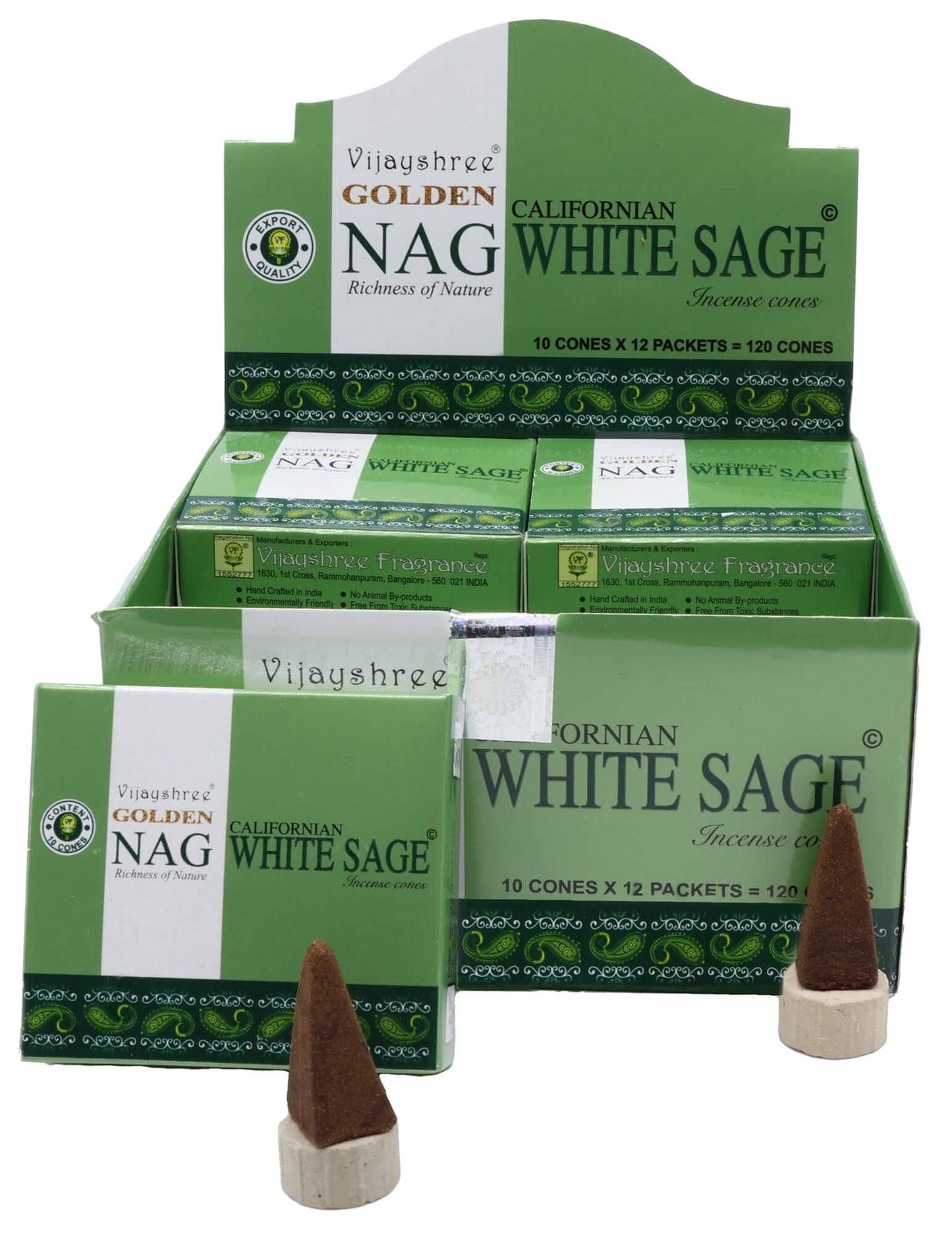 ENCENS NAG GOLDEN SAUGE BLANCHE CONES