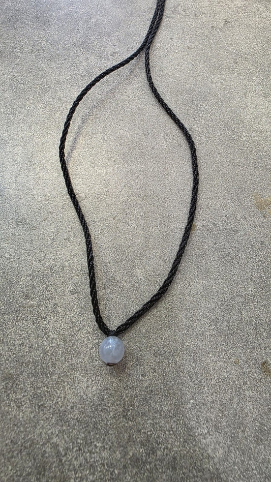 Collier calcédoine perle de 6mm