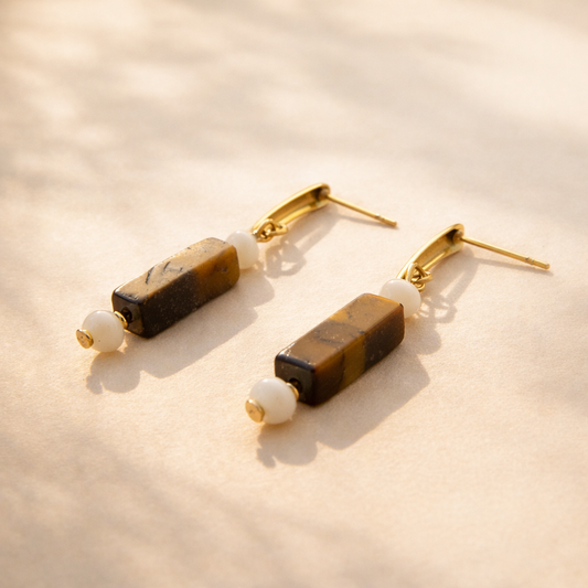 ZARLOR – Boucle d'oreille onde- Lagon sacré