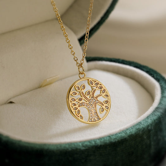 Collier arbre de vie strass