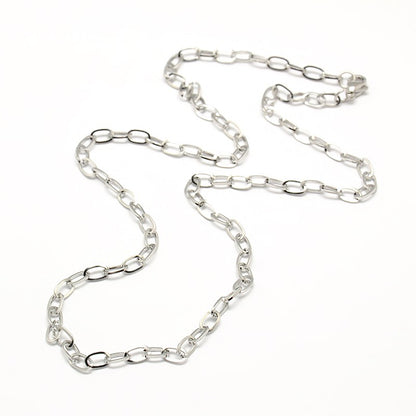 Collier acier inoxydable moyenne maille thrombone