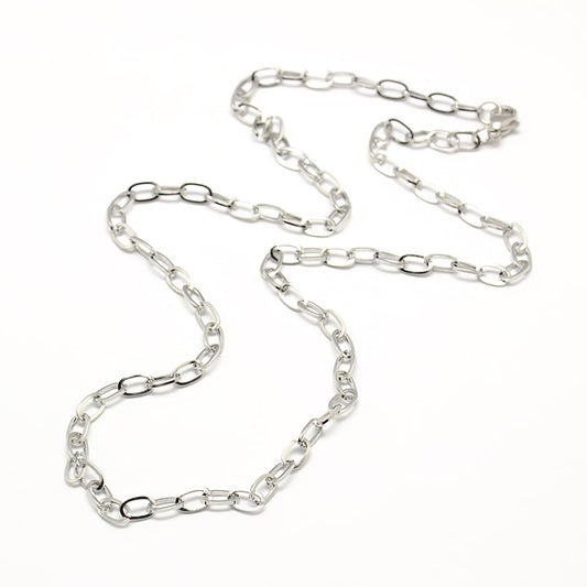 Collier acier inoxydable moyenne maille thrombone
