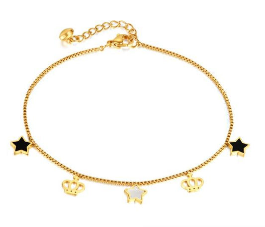 Deepika bracelet de cheville en acier inoxydable