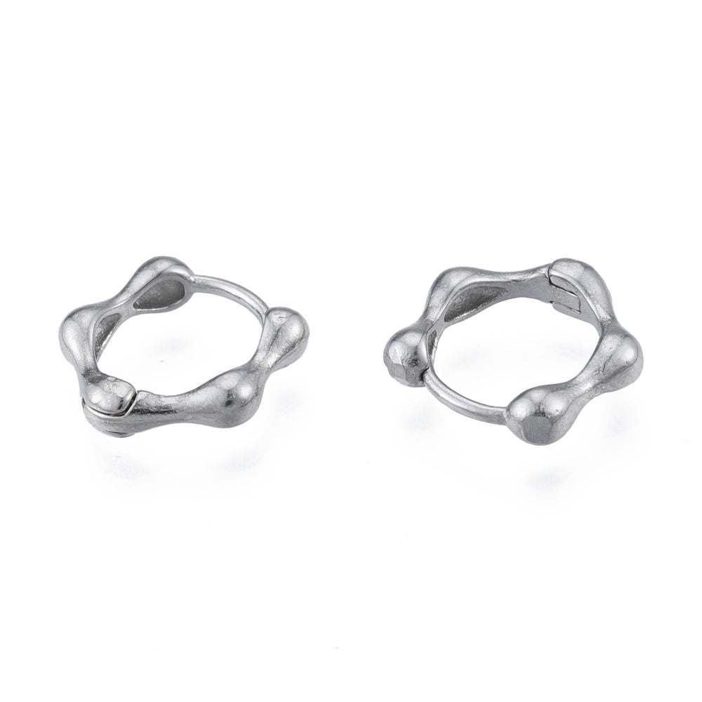 Boucle d'oreille mixte os vendu à l'unité