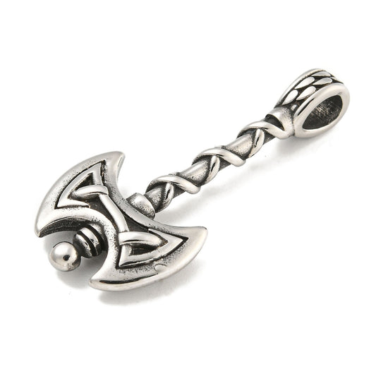 Pendentif hache nordique double lame