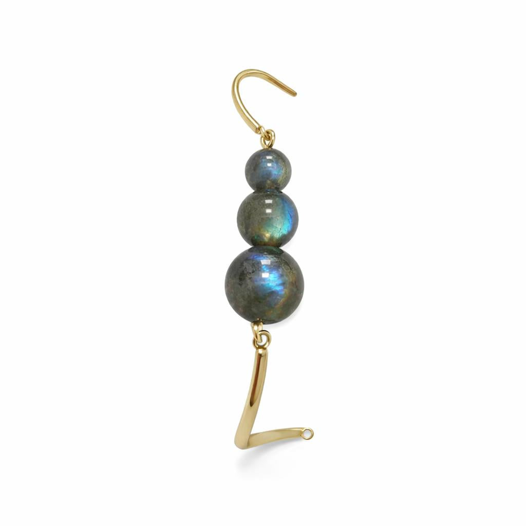 Bracelet torsade - Trou de fer - Labradorite