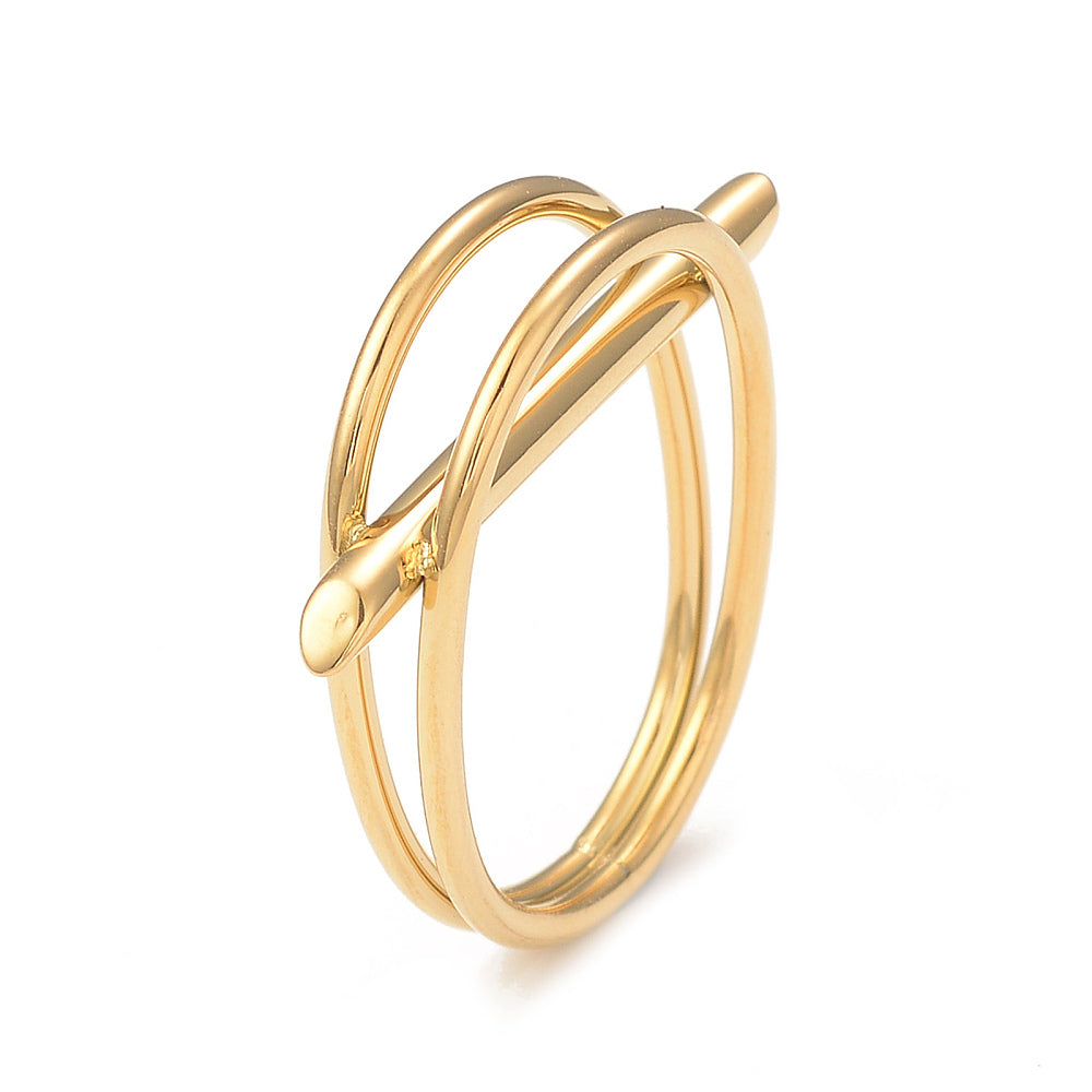 Bague tige en relief