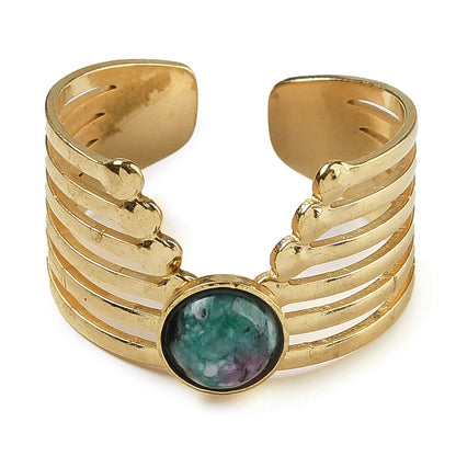 Bague manchette chevron Rubis Zoiste