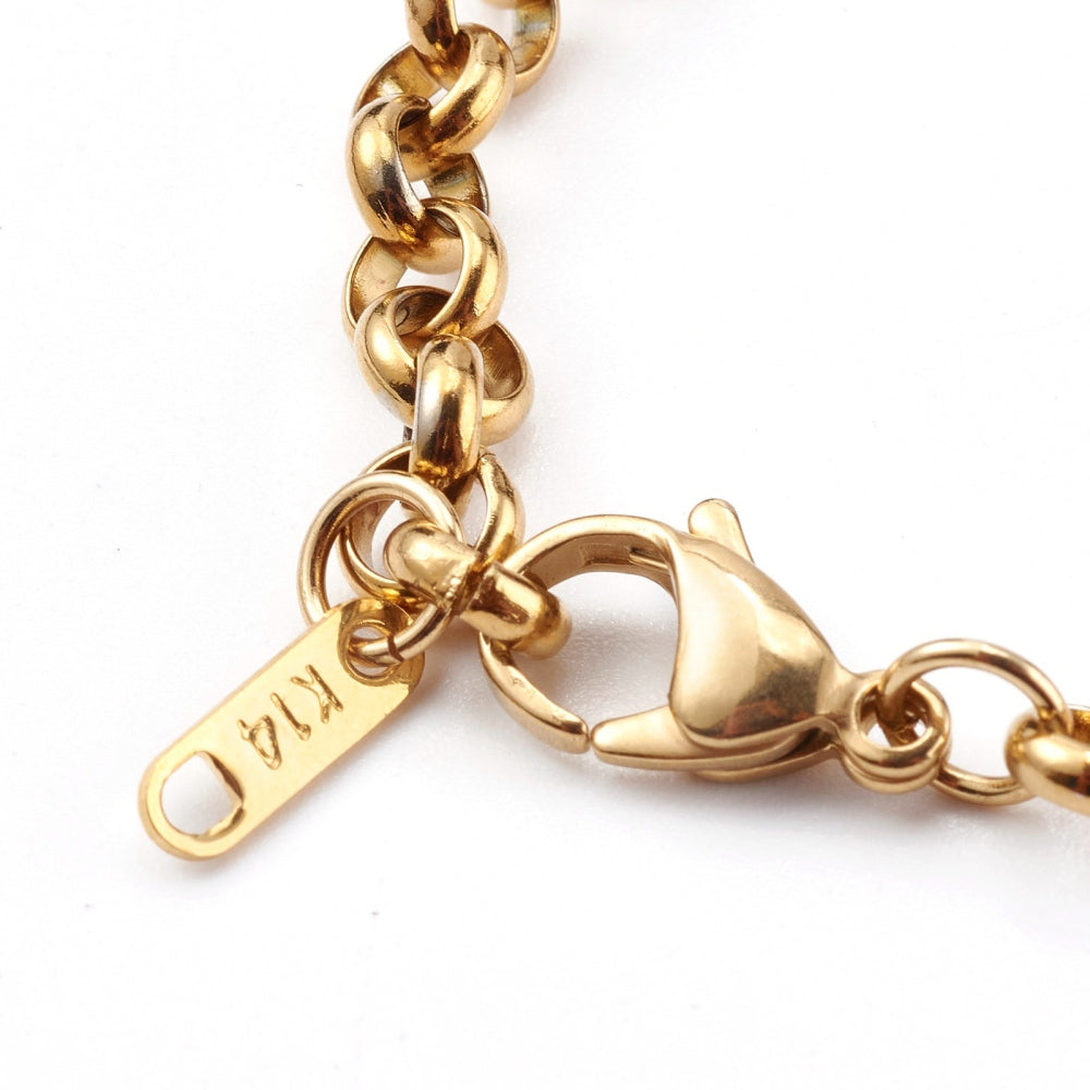 Bracelet acier inoxydable maille rolo