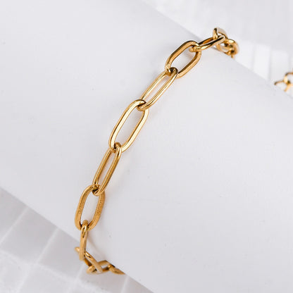 Bracelet acier inoxydable or maille thrombone