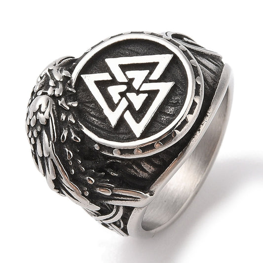 Bague grosse chevalière Valknut