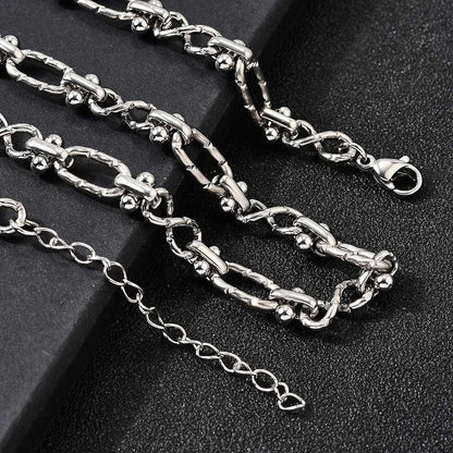Collier acier inoxydable maille articulé