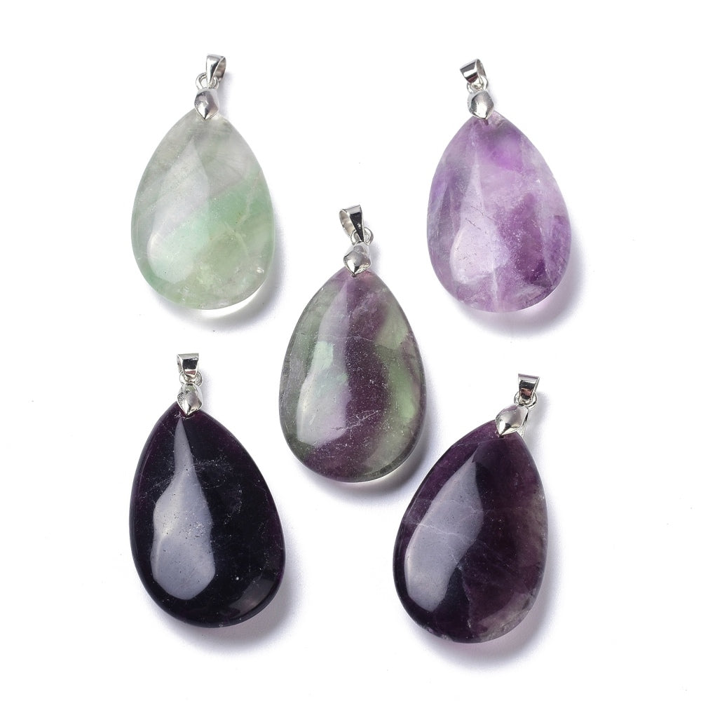 Pendentif fluorite forme larme