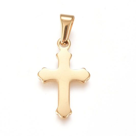 Pendentif croix en acier inoxydable