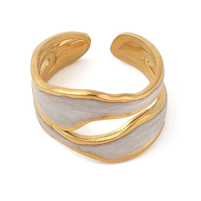 Bague nacre vague