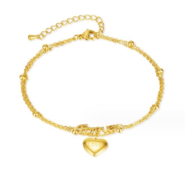 Jasmine bracelet de cheville en acier inoxydable