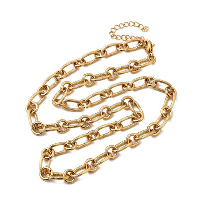 Collier acier inoxydable maille ovale