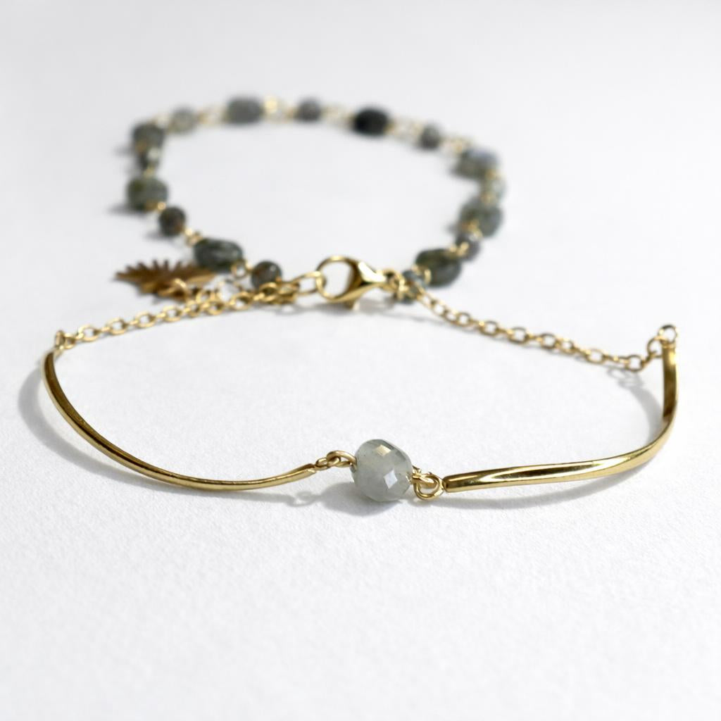 Bracelet duo - Trou de fer - Labradorite