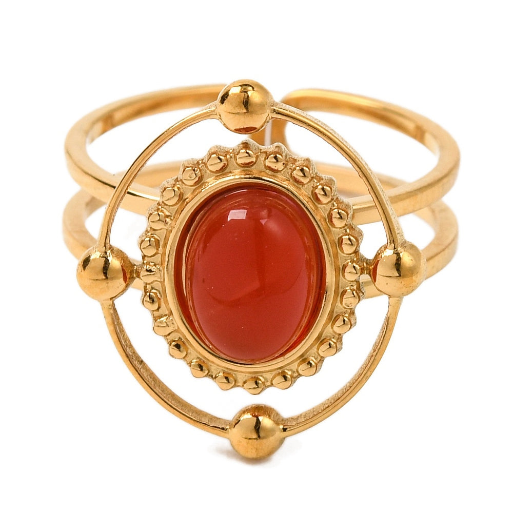 Bague Cornaline anneau celeste