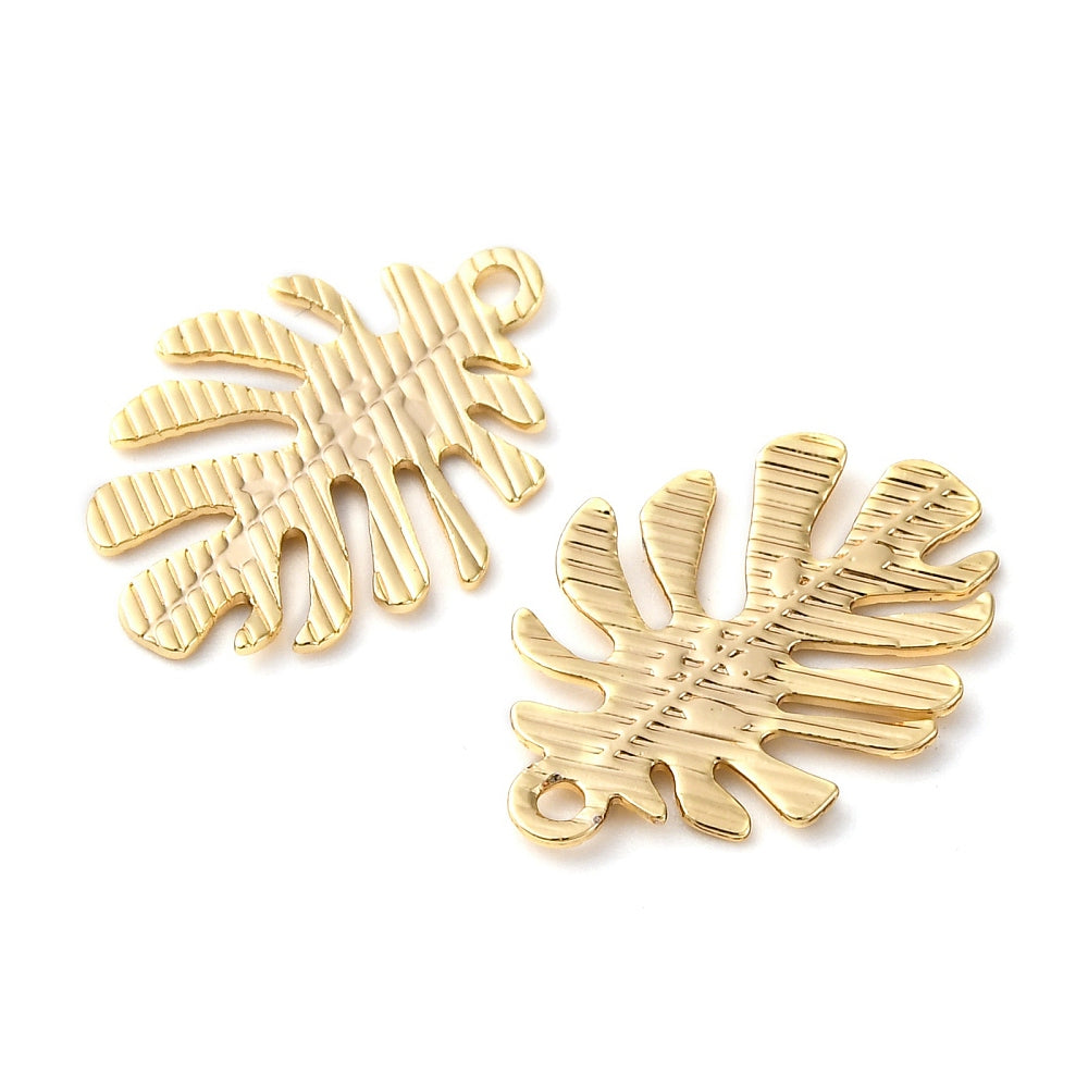 Pendentif monstera texturé