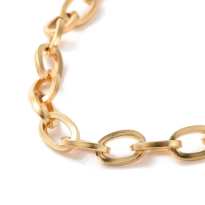 Bracelet acier inoxydable or maille simple