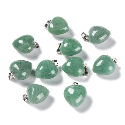 Pendentif petit cœur aventurine naturelle