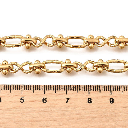 Collier acier inoxydable maille articulé or