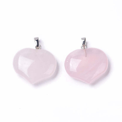 Pendentif Quartz rose cœur - amour de soi