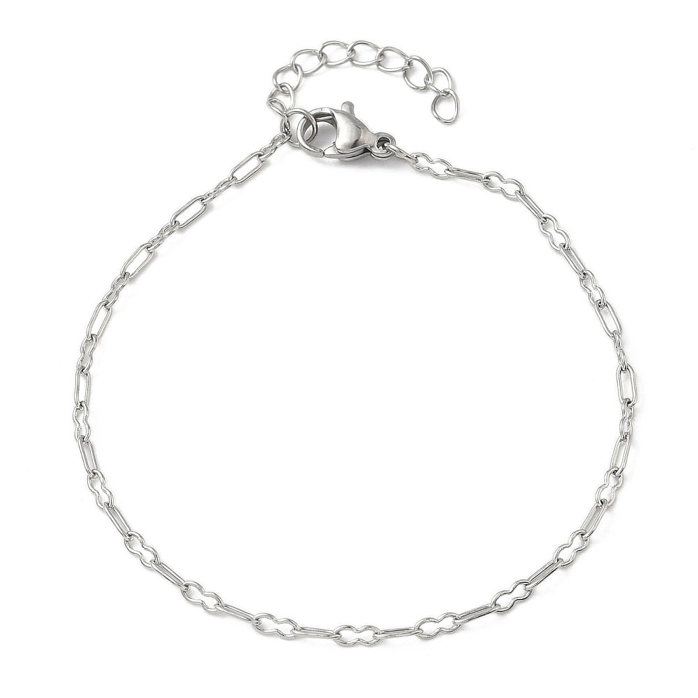 Bracelet acier inoxydable argant maille 8