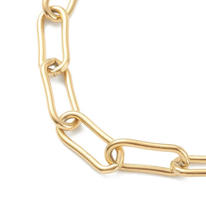 Collier acier inoxydable maille trombone 45 cm